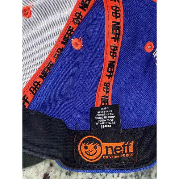 NEFF Snapback‎ Double Dribble Hat Men’s Basketball OS Blue Orange RARE - Picture 4 of 4